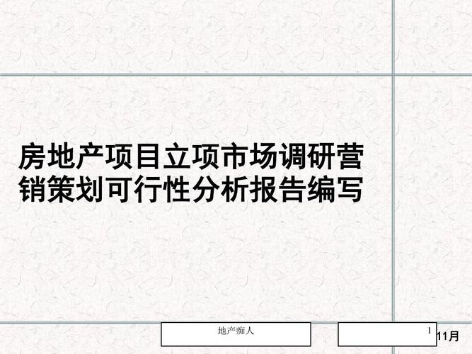 房地产项目立项市场调研营销策划可行性分析报告编写培训讲义